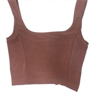 Urban Outfitters pink ribbed crop top